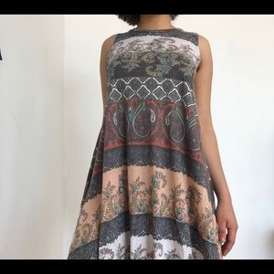 Adorable High Neck Paisley Dress, Women’s Small